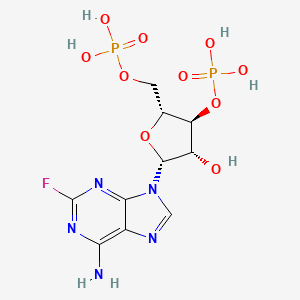 molecular formula C10H14FN5O10P2 B1354033 9-(3,5-Di-O-phosphono-beta-D-arabinofuranosyl)-2-fluoro-9H-purin-6-amine CAS No. 548774-53-4