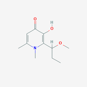 molecular formula C11H17NO3 B1354039 4(1h)-Pyridinone,3-hydroxy-2-(1-methoxypropyl)-1,6-dimethyl- 