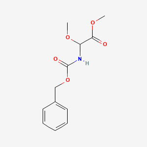 molecular formula C12H15NO5 B1354048 Methyl ((benzyloxycarbonyl)amino)(methoxy)acetate CAS No. 58237-86-8