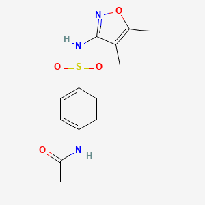 molecular formula C13H15N3O4S B1354049 Acetamide, N-[4-[[(4,5-dimethyl-3-isoxazolyl)amino]sulfonyl]phenyl]- CAS No. 91960-06-4