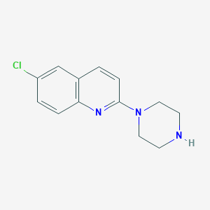 molecular formula C13H14ClN3 B1354056 6-氯-2-哌嗪-1-基喹啉 CAS No. 78060-46-5