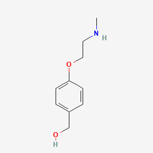 molecular formula C10H15NO2 B1354075 Benzenemethanol, 4-[2-(methylamino)ethoxy]- CAS No. 142558-11-0