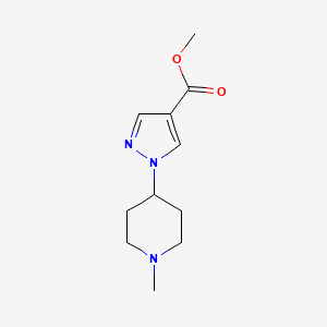 molecular formula C11H17N3O2 B13540773 methyl 1-(1-methylpiperidin-4-yl)-1H-pyrazole-4-carboxylate 