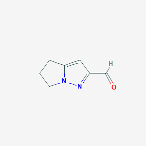 molecular formula C7H8N2O B1354080 5,6-Dihydro-4h-pyrrolo[1,2-b]pyrazole-2-carbaldehyde CAS No. 623564-46-5