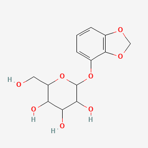 molecular formula C13H16O8 B13541063 2-(1,3-Dioxaindan-4-yloxy)-6-(hydroxymethyl)oxane-3,4,5-triol 