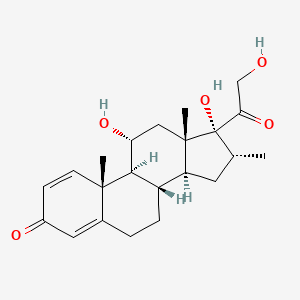 molecular formula C22H30O5 B1354107 11alpha,17,21-Trihydroxy-16alpha-methylpregna-1,4-diene-3,20-dione CAS No. 78761-59-8