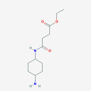 molecular formula C12H22N2O3 B13541084 Ethyl 3-[(4-aminocyclohexyl)carbamoyl]propanoate 