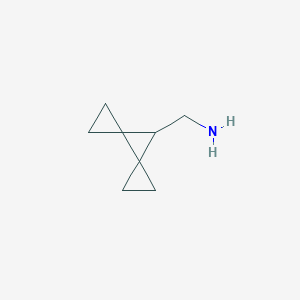 molecular formula C8H13N B13541168 Dispiro[2.0.2.1(3)]heptan-7-ylmethanamine 