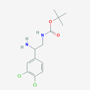 molecular formula C13H18Cl2N2O2 B13541205 tert-butyl N-[2-amino-2-(3,4-dichlorophenyl)ethyl]carbamate 