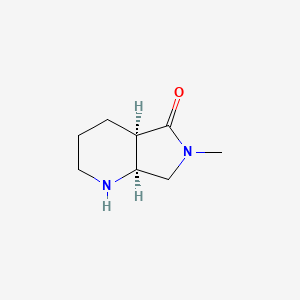 molecular formula C8H14N2O B13541249 (4aR,7aS)-6-methyl-octahydro-1H-pyrrolo[3,4-b]pyridin-5-one 