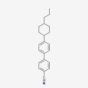 molecular formula C22H25N B1354125 4'-(反式-4-丙基环己基)-[1,1'-联苯]-4-腈 CAS No. 94412-40-5