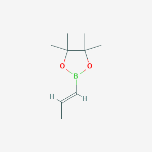 molecular formula C9H17BO2 B1354126 4,4,5,5-Tetramethyl-2-(prop-1-en-1-yl)-1,3,2-dioxaborolane CAS No. 83947-58-4