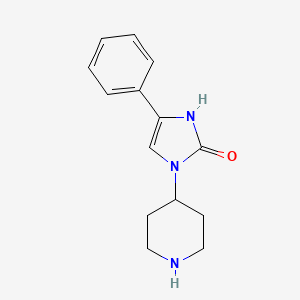 molecular formula C14H17N3O B1354129 4-苯基-1-哌啶-4-基-1,3-二氢-2H-咪唑-2-酮 CAS No. 205058-28-2