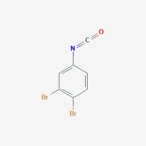 molecular formula C7H3Br2NO B13541317 1,2-Dibromo-4-isocyanatobenzene 