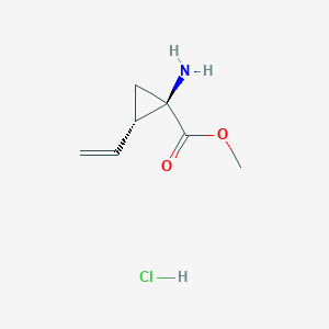 molecular formula C7H12ClNO2 B1354133 (1R,2S)-Methyl 1-amino-2-vinylcyclopropanecarboxylate hydrochloride CAS No. 259214-58-9