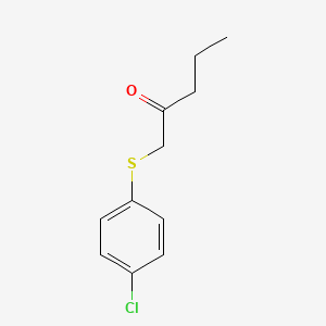 molecular formula C11H13ClOS B13541352 1-((4-Chlorophenyl)thio)pentan-2-one CAS No. 51828-55-8