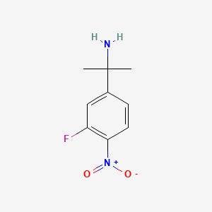 molecular formula C9H11FN2O2 B13541445 2-(3-Fluoro-4-nitrophenyl)propan-2-amine 