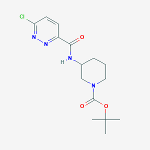 molecular formula C15H21ClN4O3 B13541559 Tert-butyl3-(6-chloropyridazine-3-amido)piperidine-1-carboxylate 