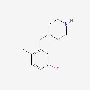 molecular formula C13H18FN B1354161 4-(5-Fluoro-2-methyl-benzyl)-piperidine CAS No. 782504-69-2