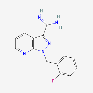 1-(2-Fluorobenzyl)-1H-pyrazolo[3,4-b]pyridine-3-carboximidamide