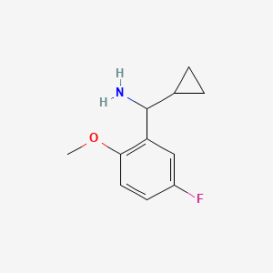 molecular formula C11H14FNO B13541831 Cyclopropyl(5-fluoro-2-methoxyphenyl)methanamine 