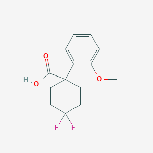 molecular formula C14H16F2O3 B13541883 4,4-Difluoro-1-(2-methoxyphenyl)cyclohexane-1-carboxylic acid 