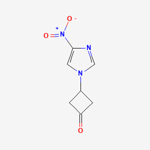 molecular formula C7H7N3O3 B1354193 3-(4-Nitro-1H-imidazol-1-yl)cyclobutanone CAS No. 716316-22-2