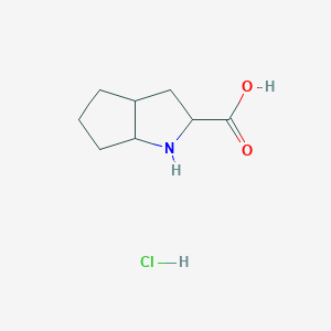 molecular formula C8H14ClNO2 B1354194 Octahydrocyclopenta[b]pyrrole-2-carboxylic acid hydrochloride CAS No. 852468-51-0