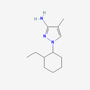 molecular formula C12H21N3 B13541962 1-(2-Ethylcyclohexyl)-4-methyl-1h-pyrazol-3-amine 