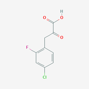 molecular formula C9H6ClFO3 B13542027 3-(4-Chloro-2-fluorophenyl)-2-oxopropanoic acid 