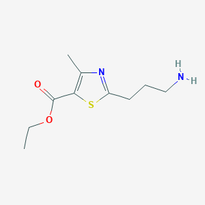 molecular formula C10H16N2O2S B13542087 Ethyl 2-(3-aminopropyl)-4-methylthiazole-5-carboxylate 