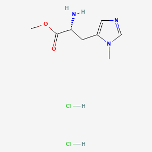 molecular formula C8H15Cl2N3O2 B13542135 methyl(2R)-2-amino-3-(1-methyl-1H-imidazol-5-yl)propanoatedihydrochloride 