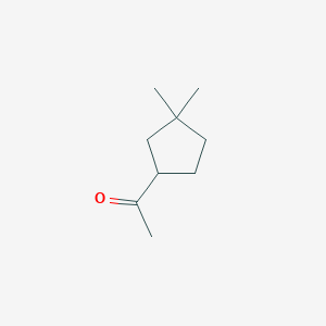 molecular formula C9H16O B135422 1-(3,3-Dimethyl-1-cyclopentyl)-1-ethanone CAS No. 142674-98-4