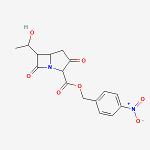 molecular formula C16H16N2O7 B1354228 4-Nitrobenzyl 6-(1-hydroxyethyl)-3,7-dioxo-1-azabicyclo[3.2.0]heptane-2-carboxylate CAS No. 77449-43-5