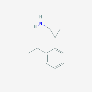 molecular formula C11H15N B13542314 2-(2-Ethylphenyl)cyclopropan-1-amine 
