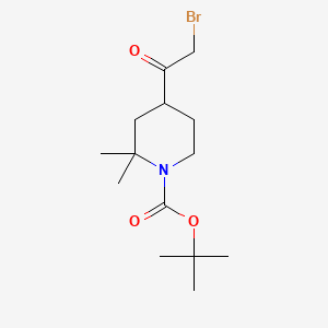 molecular formula C14H24BrNO3 B13542316 Tert-butyl4-(2-bromoacetyl)-2,2-dimethylpiperidine-1-carboxylate 