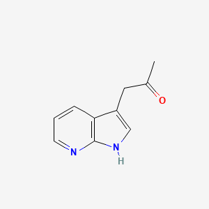 molecular formula C10H10N2O B13542343 1-(1H-Pyrrolo[2,3-b]pyridin-3-yl)-2-propanone 