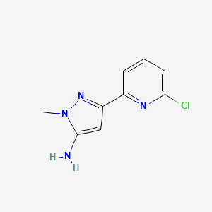 molecular formula C9H9ClN4 B13542353 3-(6-Chloropyridin-2-yl)-1-methyl-1h-pyrazol-5-amine 