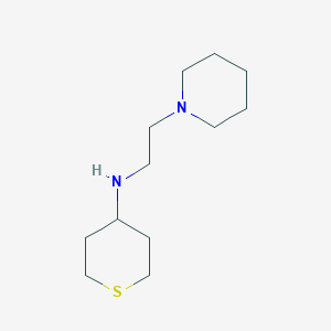 molecular formula C12H24N2S B13542402 n-(2-(Piperidin-1-yl)ethyl)tetrahydro-2h-thiopyran-4-amine 