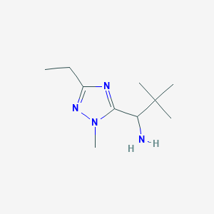 molecular formula C10H20N4 B13542407 1-(3-Ethyl-1-methyl-1h-1,2,4-triazol-5-yl)-2,2-dimethylpropan-1-amine 