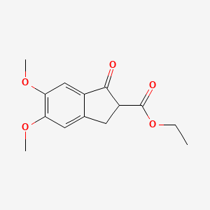 molecular formula C14H16O5 B1354242 Ethyl 2,3-dihydro-5,6-dimethoxy-1-oxo-1H-indene-2-carboxylate CAS No. 53295-44-6