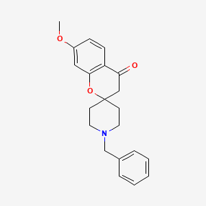 molecular formula C21H23NO3 B1354243 1'-苄基-7-甲氧基-螺[色满-2,4'-哌啶]-4-酮 CAS No. 868361-89-1