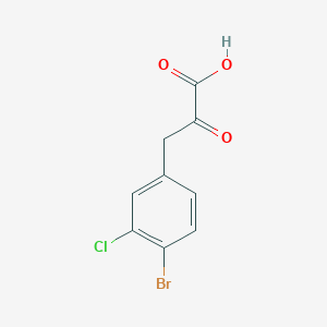 molecular formula C9H6BrClO3 B13542446 3-(4-Bromo-3-chlorophenyl)-2-oxopropanoic acid 