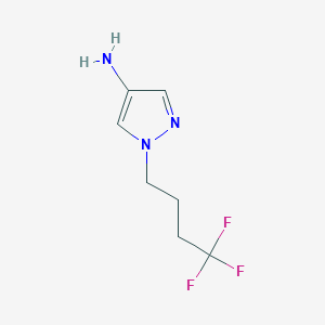 molecular formula C7H10F3N3 B13542462 1-(4,4,4-Trifluorobutyl)-1h-pyrazol-4-amine 