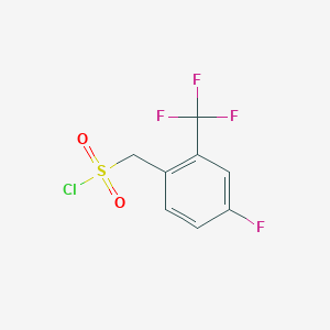 molecular formula C8H5ClF4O2S B13542475 [4-Fluoro-2-(trifluoromethyl)phenyl]methanesulfonyl chloride 