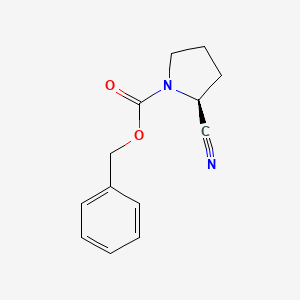 molecular formula C13H14N2O2 B1354250 (S)-1-N-Cbz-2-cyano-pyrrolidine CAS No. 63808-36-6