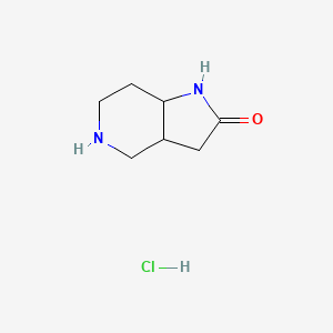 molecular formula C7H13ClN2O B13542567 octahydro-1H-pyrrolo[3,2-c]pyridin-2-onehydrochloride CAS No. 2825012-29-9