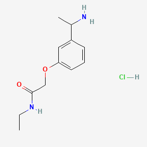 molecular formula C12H19ClN2O2 B13542652 2-[3-(1-aminoethyl)phenoxy]-N-ethylacetamidehydrochloride 