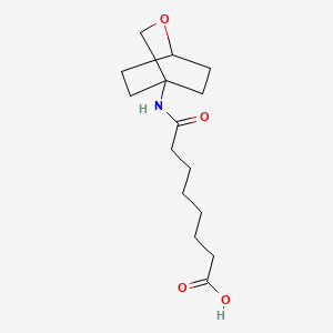 molecular formula C15H25NO4 B13542678 7-({2-Oxabicyclo[2.2.2]octan-4-yl}carbamoyl)heptanoic acid 