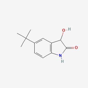 molecular formula C12H15NO2 B13542730 5-(Tert-butyl)-3-hydroxyindolin-2-one 